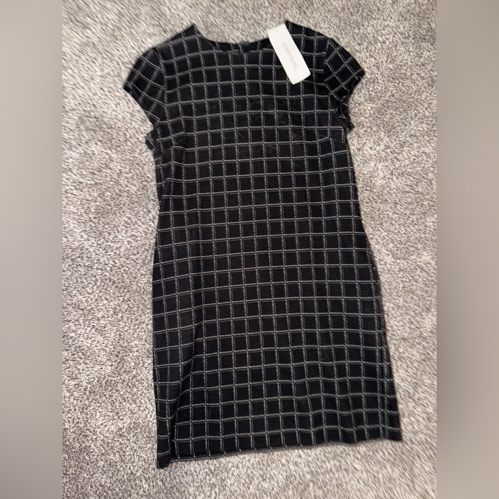 Love Moschino black dress with pockets and white logo